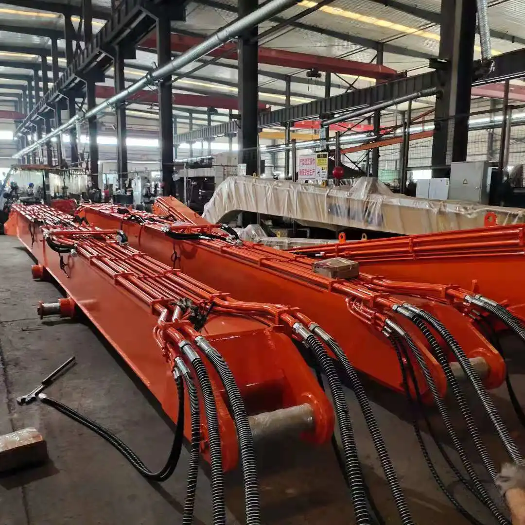 What is the function of the excavator pile driving boom?